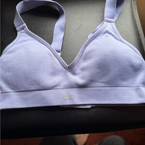 ALO Yoga Women's Light Purple ribbed Bralette size Small